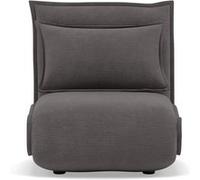 Candice - Banquette 1 place convertible clic-clac en velours côtelé - Gris foncé