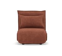 Candice - Banquette 1 place convertible clic-clac en velours côtelé - Terracotta Terracotta