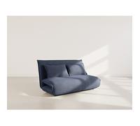 Best Mobilier - Candice - Banquette 2 Places Convertible clic-clac en Velours côtelé, Bleu Nuit