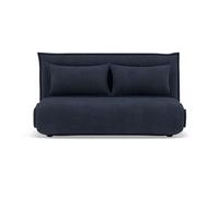 Candice - Banquette 2 places convertible clic-clac en velours côtelé - Bleu nuit