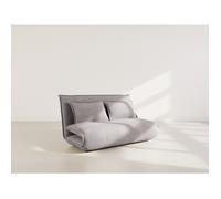 Candice - Banquette 2 places convertible clic-clac en velours côtelé - Gris clair Gris clair G