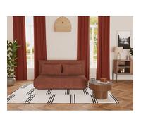 Bestmobilier - Candice - Banquette 2 Places Convertible clic-clac en Velours côtelé, Terracotta