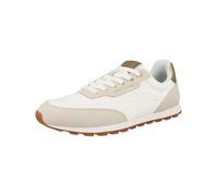 Candice Cooper Plume.-Baskets en suède et Tissu-Blanc, Blanc-Beige 36