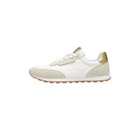 Candice Cooper Plume.-Baskets en suède et Tissu-Blanc, Blanc-Beige 39