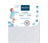 Candide Matelas bébé Clim Air 60x120x11 cm – Respirant, ferme, garanti 5 ans – Fabriqué en France