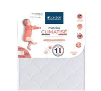 CANDIDE - Matelas Bébé 60x120x11cm Climatisé - Matelas Bébé Évolutif - Sans Traitement - Face Hiver Ouatinée - Face Été Tissu Léger - Garantie 5 Ans - Fabriqué En France
