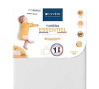 CANDIDE - Matelas Bébé 60x120x10cm Essentiel - Sans Traitement - Déhoussable - Confort Traditionnel - Fabriqué En France - Garantie 5 Ans