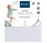 CANDIDE - Matelas Bébé 70x140x10cm Aloé Vera, Idéal Peaux Sensibles, Déhoussable à 360°, Ferme, Densité 20kg/m3, Fabriqué En France