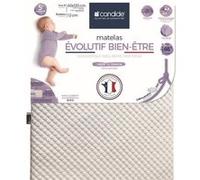 CANDIDE - Matelas évolutif bien être déhoussable 360° 60x120x12 cm Blanc G