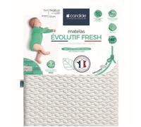 CANDIDE - Matelas évolutif Fresh déhoussable 360° 70x140x12 cm Blanc G