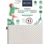 [Candide - Matelas bébé 60x120 cm pour lit à barreaux Evolutif Fresh ferme pour les bébés sensibles - Déhoussable à 360° - Thermorégulant - Matelas bébé évolutif pois/âge - Sans traitement