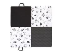 Candide - Tapis D'éveil, Tapis De Motricité, Tapis Bébé, 3 en 1, Fabriqué En France, 120x120x4cm (Black And White)