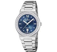 Candino Montre femme C4749/C Lady Casual boîtier en acier inoxydable 316l argenté bracelet en acier inoxydable 316l argenté, bleu, Mediano