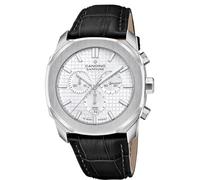 Candino Swiss Montre Homme Analogique Cuir Noir - Mouvement Quartz - Chronographe - Calendrier - Verre Saphir Haute Résistance - Étanche 10 ATM Élégante C4747/5 Icon