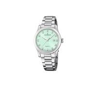 Candino Swiss Montre Femme Analogique Acier Inoxydable 316L Argenté - Mouvement Quartz - Verre Saphir Haute résistance - Étanche 5 ATM - Calendrier C4738/5 - Lady Elegance