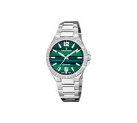 Candino Swiss Montre Femme Analogique Acier Inoxydable 316L Argenté - Quartz - Verre Saphir Haute résistance - Étanche 5 ATM - Calendrier C4760/D - Lady Casual