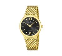 Candino Swiss Montre Homme Analogique en Acier Inoxydable 316L Doré - Mouvement Quartz - Verre Saphir Haute Résistance - Étanche 5 ATM C4790/4 1947