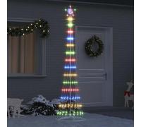 Canditree 250 cm Sapin de Noël Cône Lumineux, Arbre de Noël en Métal avec 290 LEDs, Décoration pour Jardin Patio (Multicolore)
