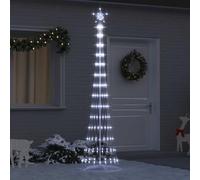 Canditree 250 cm Sapin de Noël Cône Lumineux, Arbre de Noël en Métal avec 290 LEDs, Décoration pour Jardin Patio (Blanc Froid)