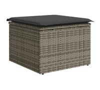 Canditree Banc Coffre de Rangement Extérieur avec Coussin, Tabouret Jardin | Coffre à Coussins avec Stockage en Résine Tressée pour Patio Terrasse, 50 X 50 X 37 cm, gris et gris foncé