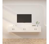 Canditree Ensemble Meubles TV Suspendu, Meuble TV Mural avec Rangement 240 cm (Blanc)