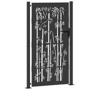 Canditree Portail de Jardin en Acier Peint par Poudre, Portillon en Métal avec Poignée pour Jardin Terrasse Extérieur (105 x 175 cm)