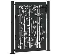 Canditree Portail de Jardin en Acier Peint par Poudre, Portillon en Métal avec Poignée pour Jardin Terrasse Extérieur (105 x 125 cm)