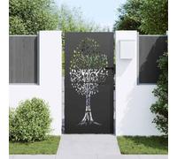 Canditree Portail de Jardin en Acier Peint par Poudre, Portillon en Métal avec Poignée pour Terrasse Extérieur (100 x 175 cm)
