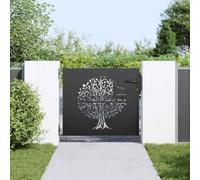 Canditree Portail de Jardin en Acier Peint par Poudre, Portillon en Métal avec Poignée pour Terrasse Extérieur (100 x 100 cm)
