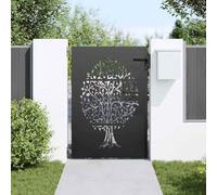 Canditree Portail de Jardin en Acier Peint par Poudre, Portillon en Métal avec Poignée pour Terrasse Extérieur (100 x 125 cm)