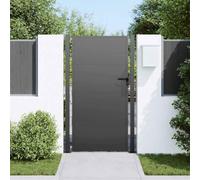 Canditree Portail de Jardin Noir en Acier, Portillon en Métal avec Système Verrouillable Porte de Terrasse Extérieur (100 x 175 cm)