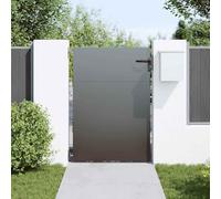 Canditree Portail de Jardin Noir en Acier, Portillon Métallique avec Système Verrouillable pour Terrasse Extérieur (105 x 150 cm)