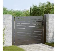 Canditree Portillon de Jardin en Acier, Portail Métallique avec Système Verrouillable pour Terrasse Extérieur (105 x 100 cm)