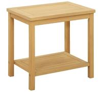 Canditree Table Basse à 2 Niveau de Jardin, Table d'appoint en Bois d'acacia Massif pour Patio Terrasse Balcon (50 x 35 x 45 cm)