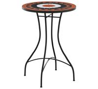 Canditree Table de Bistrot Mosaïque, Table D'appoint Rond de Balcon (Terre Cuite Blanc)