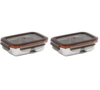 Candl CEC4-180 Cuitisan Récipient gradué en acier inoxydable 370 ml Passe au micro-ondes (Lot de 2)