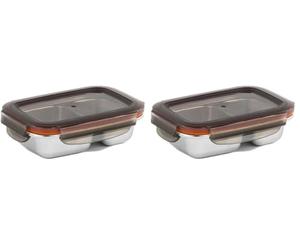Candl CEC4-180 Cuitisan Récipient gradué en acier inoxydable 370 ml Passe au micro-ondes (Lot de 2)