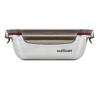 Candl Cuitisan (Flora) Boîte de conservation rectangulaire en acier inoxydable avec couvercle à clip passe au microondes et au four boîte de conservation EC7SS03 (148 cm x 108 cm x 53 cm 300 ml)