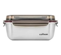 CANDL Cuitisan - Récipient alimentaire hermétique en acier inoxydable - Avec couvercle à clipser - Rectangulaire - Passe au micro-ondes et au four - EC7-SSH02 - 26,3 cm x 20 cm x 12 cm / 2800 ml