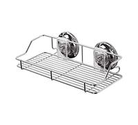 CandL Spiderloc Panier de rangement pour baignoire/douche avec système de ventouse breveté, organisation,stockage,salle de bain,la cuisine, carrelage/verre/métal,supporte jusqu'à 5 kg,argent,GS-3017B