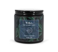 Candle-Brothers CBD - Bougie parfumée en verre avec couvercle - Coco et canna ougie parfumée pour la détente - Bougie vibrante dans un verre - Cadeau pour les amis et la famille - Bougie