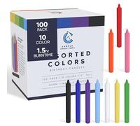 Candle Charisma 100 Couleurs Assorties de Sorts Bougies Petit Dripless pour Chimes, Magie, Congrégation, Veillée aux chandelles, Rituals, Décorations festives (10 Couleurs) 4 Pouces de Hauteur