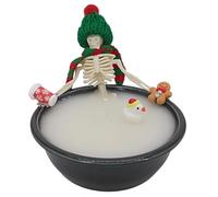 Candle d'os d'Halloween - Statue de cire effrayante, figurine de flamme hantée | Ornement de la peur étrange sculpture à l'odeur foncé pour le salon Bureau de salle de bain salle à manger Porch Yard É