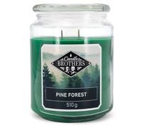 Candle Grande Bougie Parfumée dans un Verre | Forêt de Pins | Bougie Parfumée Épicéa | Bougie à Longue Durée de Combustion (100h) | Cadeaux pour Noël | Bougie d'Hiver