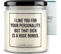 candle guy Bougie parfumée dans un verre [Durée de combustion 70 h] - Bougie parfumée faite à la main avec inscription | Cadeau coquin pour femme, petite amie, anniversaire | 100 % cire de soja, beaux