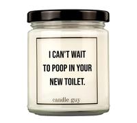 candle guy Bougie parfumée | I can't wait to poop in your new toilette | Fait main à partir de cire de soja | 70 heures de combustion