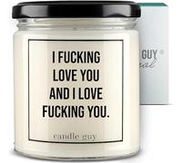 candle guy Bougie parfumée | I fucking love you and I love fucking you | Fait main en 100 % cire de soja | 70 heures de combustion
