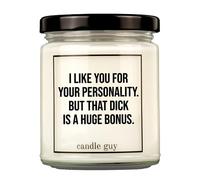 candle guy Bougie parfumée | I Like You for Your Personality But That Dick is a énorme bonus | Cire de soja coulée à la main | 70 heures de combustion