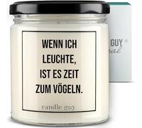 candle guy Bougie parfumée | Quand je l'allume, il est temps de baiser | Fait à la main en 100 % cire de soja | 70 heures de combustion