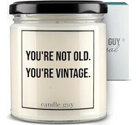 candle guy Bougie parfumée You're not old. You're Vintage - Fabriquée à la main à 100 % en cire de soja - Durée de combustion de 70 heures
